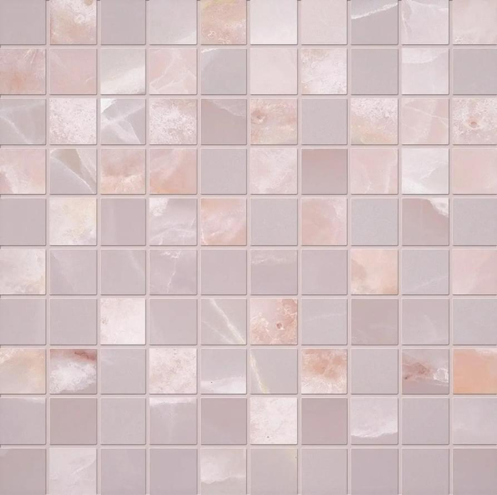 Мозаика Emilceramica Tele Di Marmo Onyx Mosaico 3x3 Pink Lappato 30x30