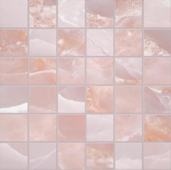 Мозаика Emilceramica Tele Di Marmo Onyx Mosaico 5x5 Pink Silktech 30x30