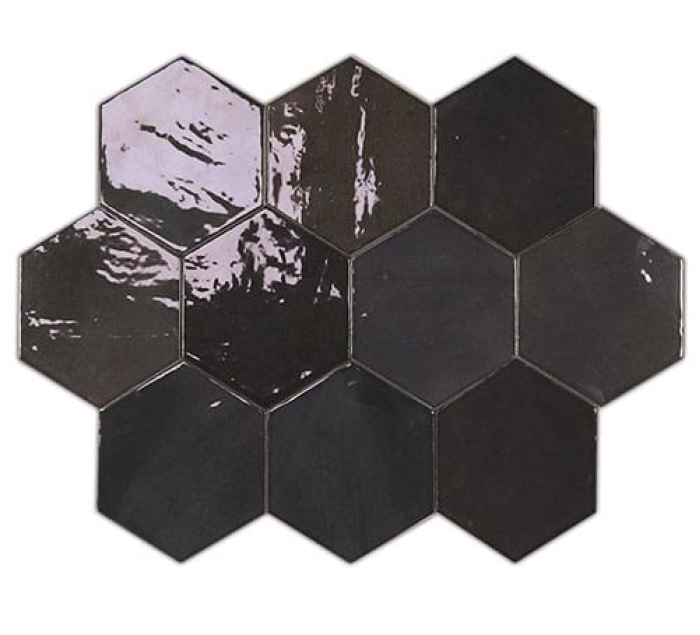 Керамическая плитка Wow Zellige Hexa Graphite 10,8x12,4