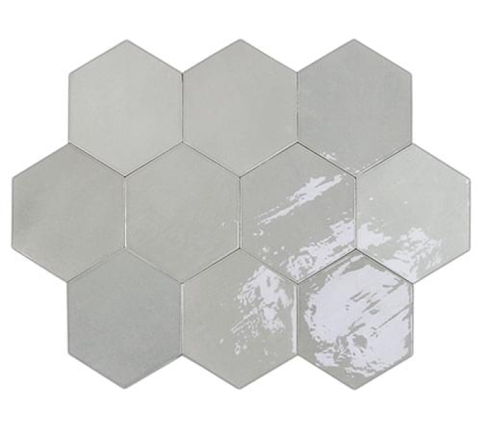 Керамическая плитка Wow Zellige Hexa Grey 10,8x12,4