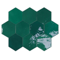 Керамическая плитка Wow Zellige Hexa Emerald 10,8x12,4