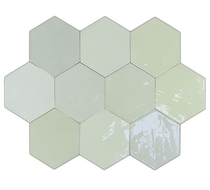 Керамическая плитка Wow Zellige Hexa Mint 10,8x12,4