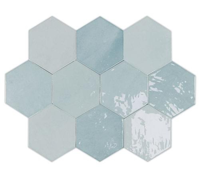 Керамическая плитка Wow Zellige Hexa Aqua 10,8x12,4