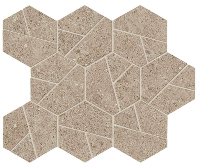 Мозаика Atlas Concorde Boost Stone Clay Mosaico Hex 25x28,5 