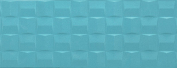 Плитка настенная Marazzi Pottery Turquoise Struttura Cube 25x76 MMVH