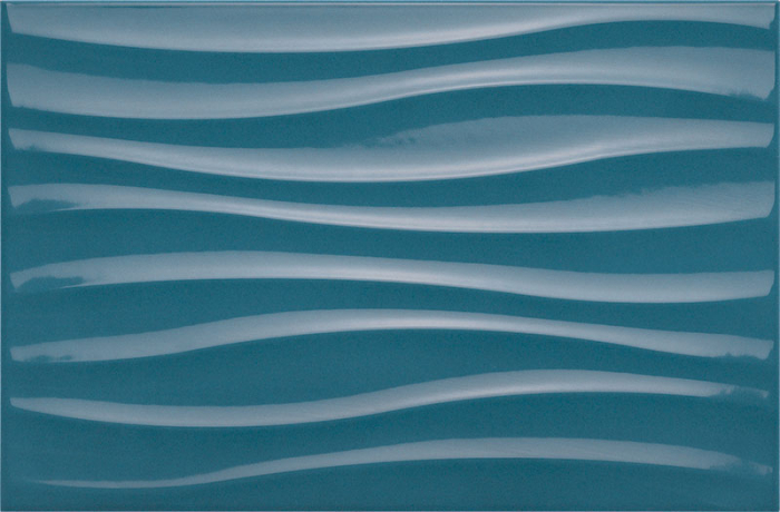 Плитка настенная Marazzi Colorblock Blue Struttura Tide 3D 25x38 M00U