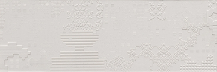 Плитка настенная Mutina Bas-Relief Patchwork Relief Bianco 18x54