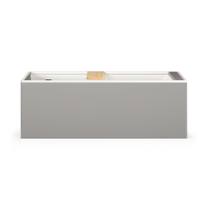 Ванна зі штучного каменю PAA Infinity Matte White/Matte Grey 179,5x79,5 см, окремостояча, з підголовником, біла матова, сіра панель