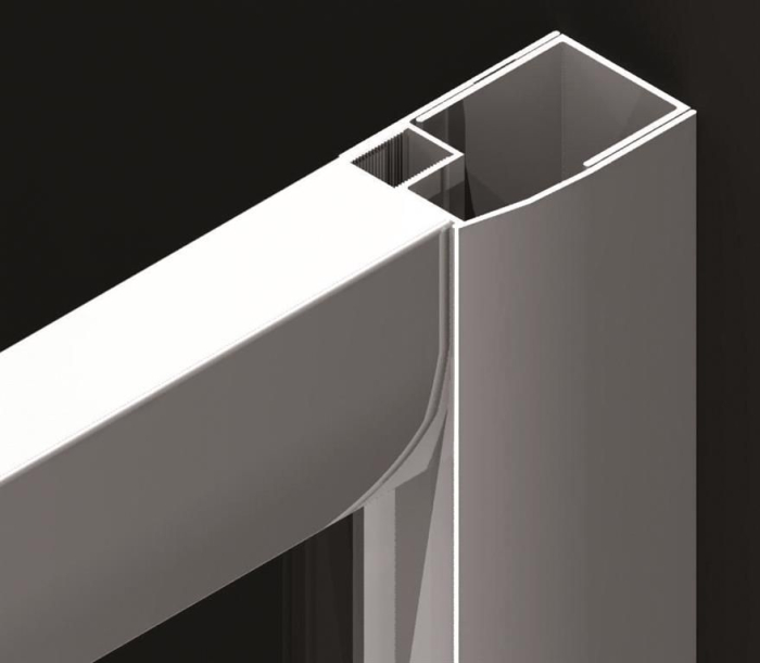 Бокова стінка для шторки Vesta S 204080-01 700x1500 скло прозоре, профіль хром